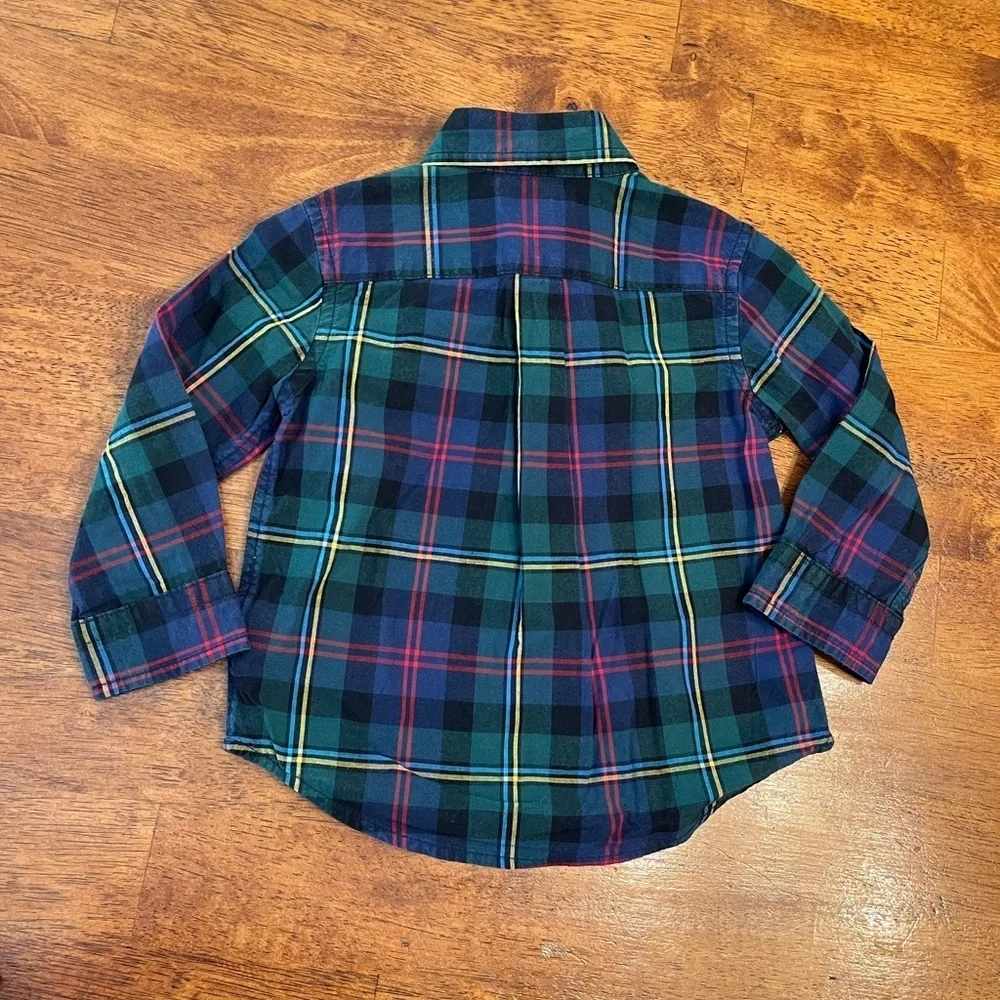 Ralph Lauren infant multicolor button down shirt 100% cotton size 12 months